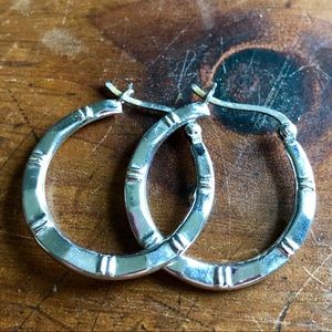 ☀️ Vintage 90’s Sterling Hoops